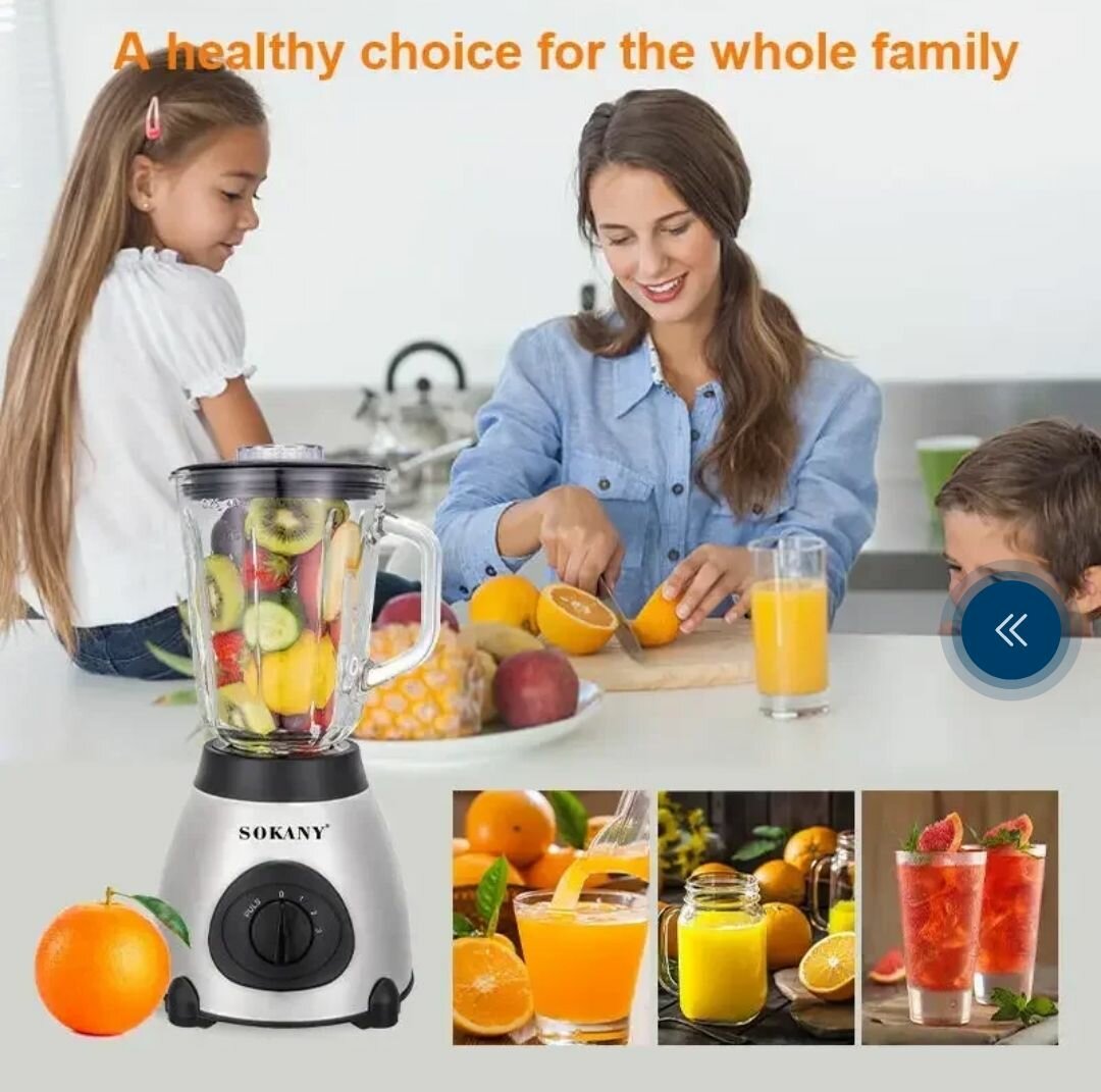 Mixeur sokany incassable 1.5 litres