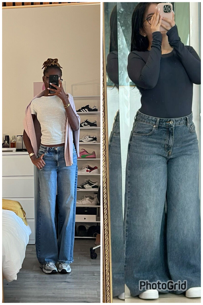 Jean large unisexe tendance