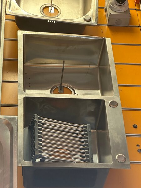 Évier double encastré inox