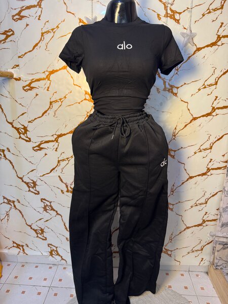 Ensemble sport noir "Alo"