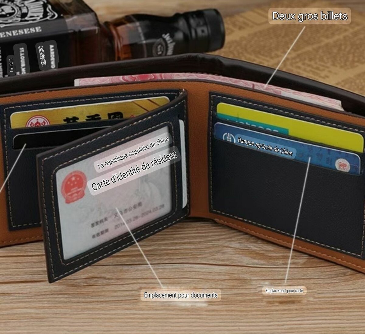 Portefeuille court pour hommes