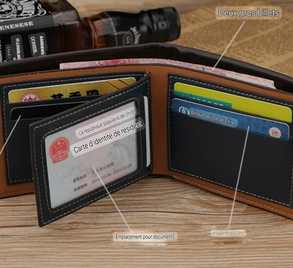 Portefeuille court pour hommes