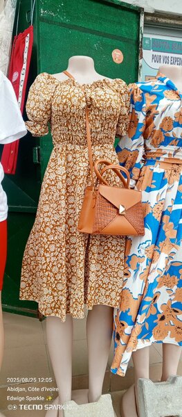 Robe fleurie + sac