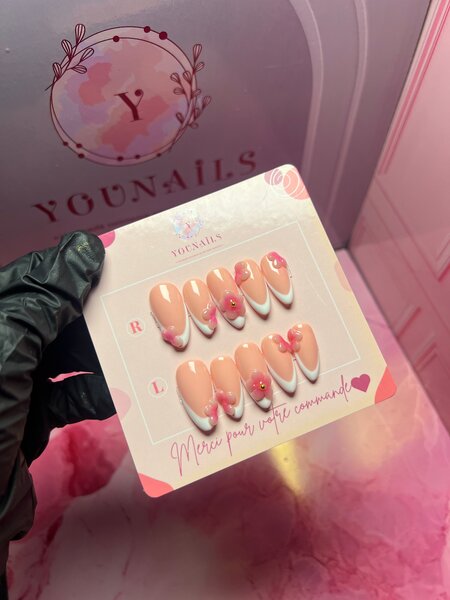 Ongles Press-Ons Floraux