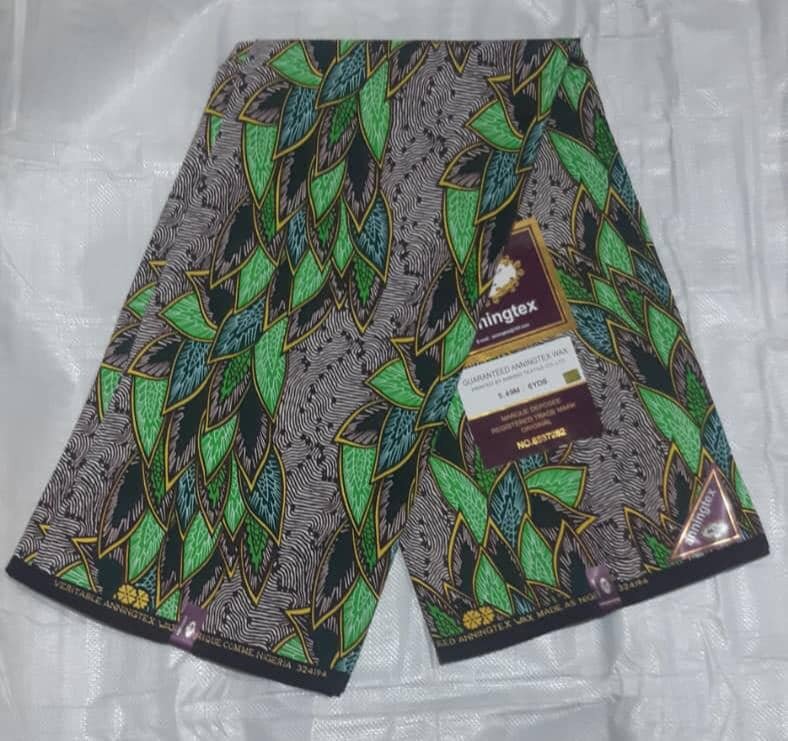 Original Cotton Wax Chitenge Fabric with 6 Yard Print