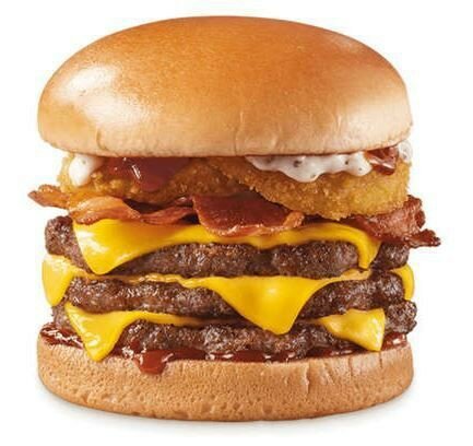 Burger triple cheese bacon