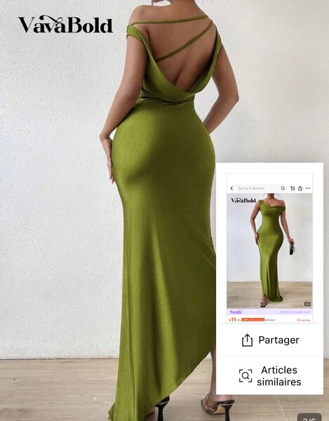 Robe verte élégante VavaBold