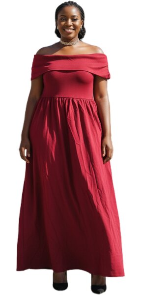 Robe longue rouge élégante