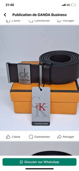 Ceinture en cuir Pu avec coffr