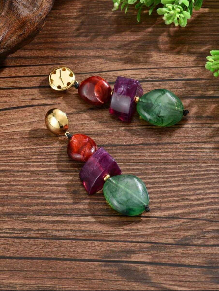 Boucles d'oreilles colorées