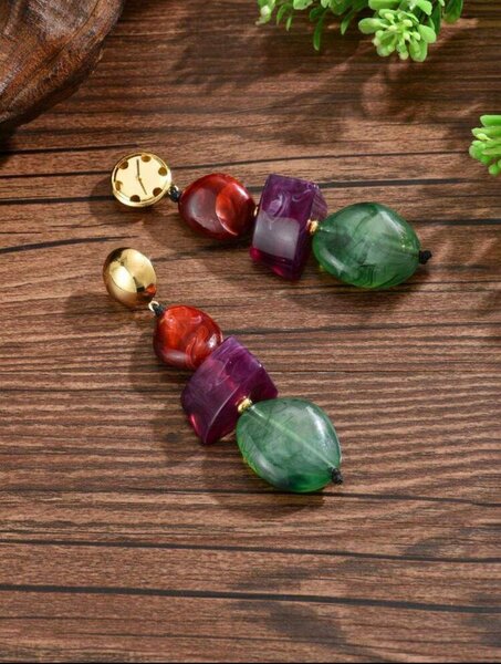 Boucles d'oreilles colorées