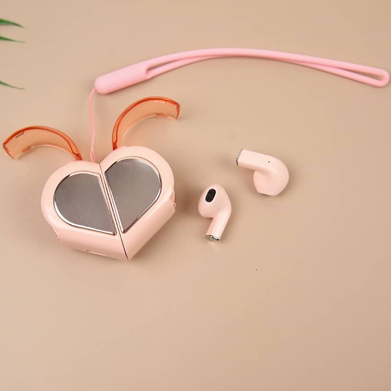 Écouteurs Sans Fil Coeur Rose