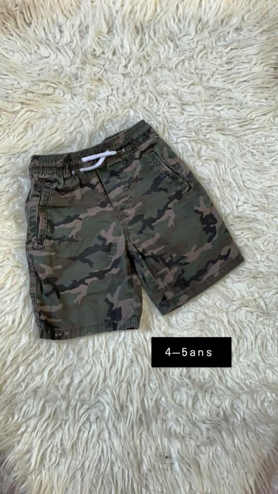 Short pour garçon, kaki