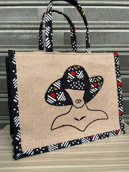 Sac cabas en toile ethnique