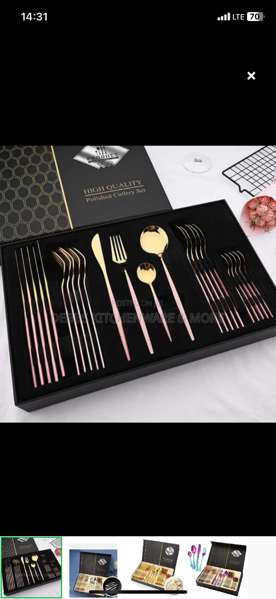 Golden cutlery