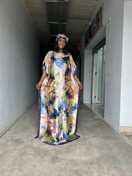 Boubou en soie importer