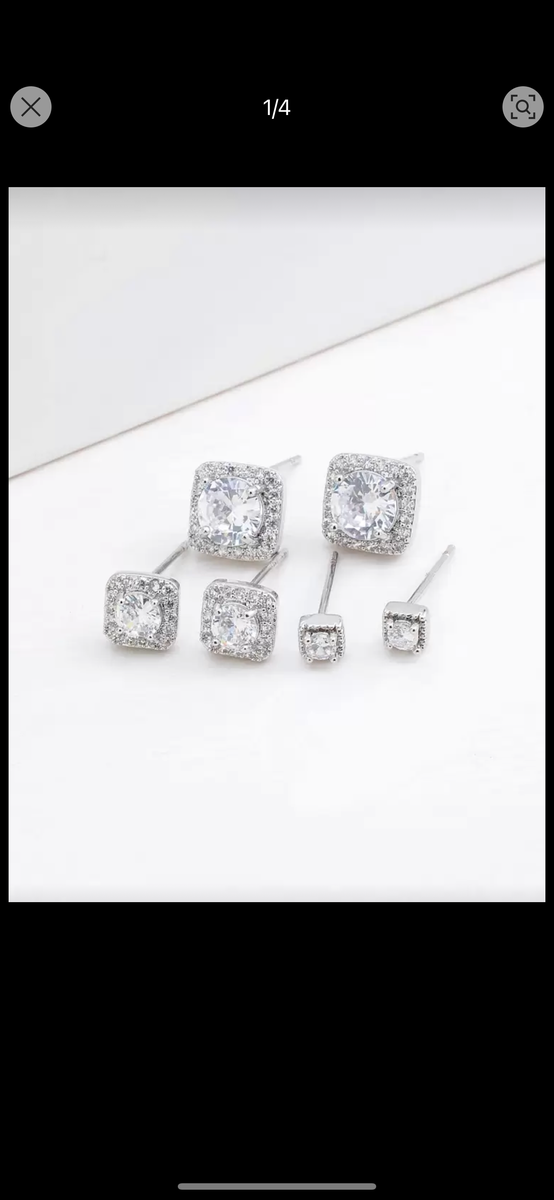 Boucles d'oreilles diamant en argent