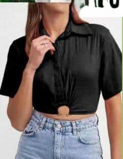 Short blouse, black
