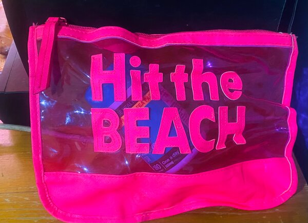 Trousse transparente plage