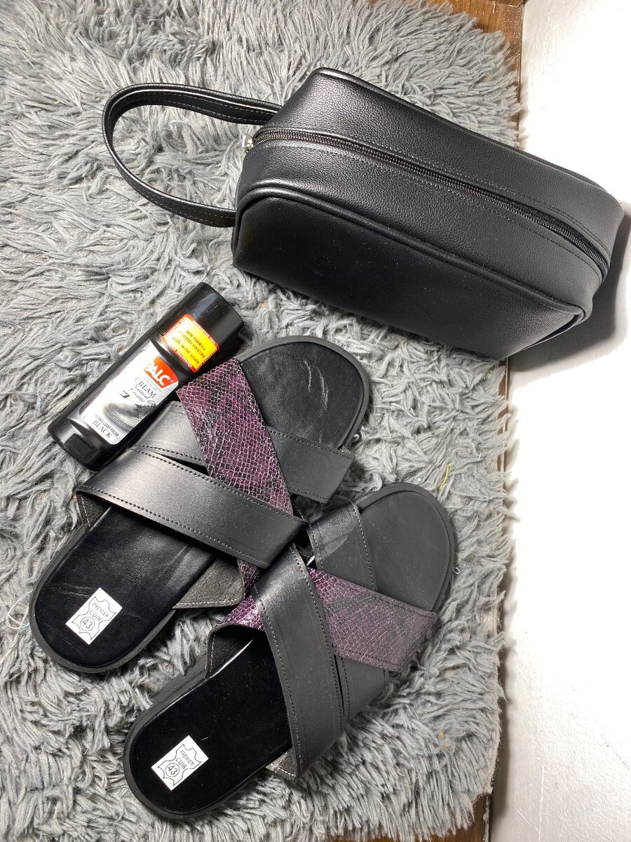 Sandales noire bride croisées