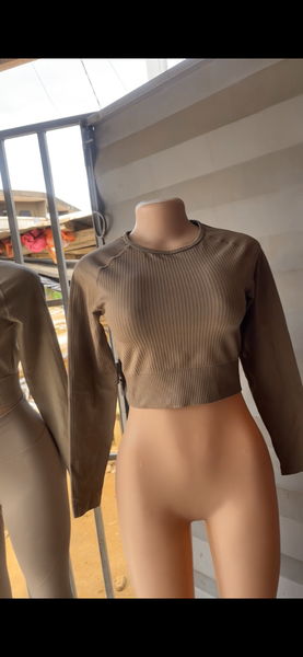 Crop top à manches longues