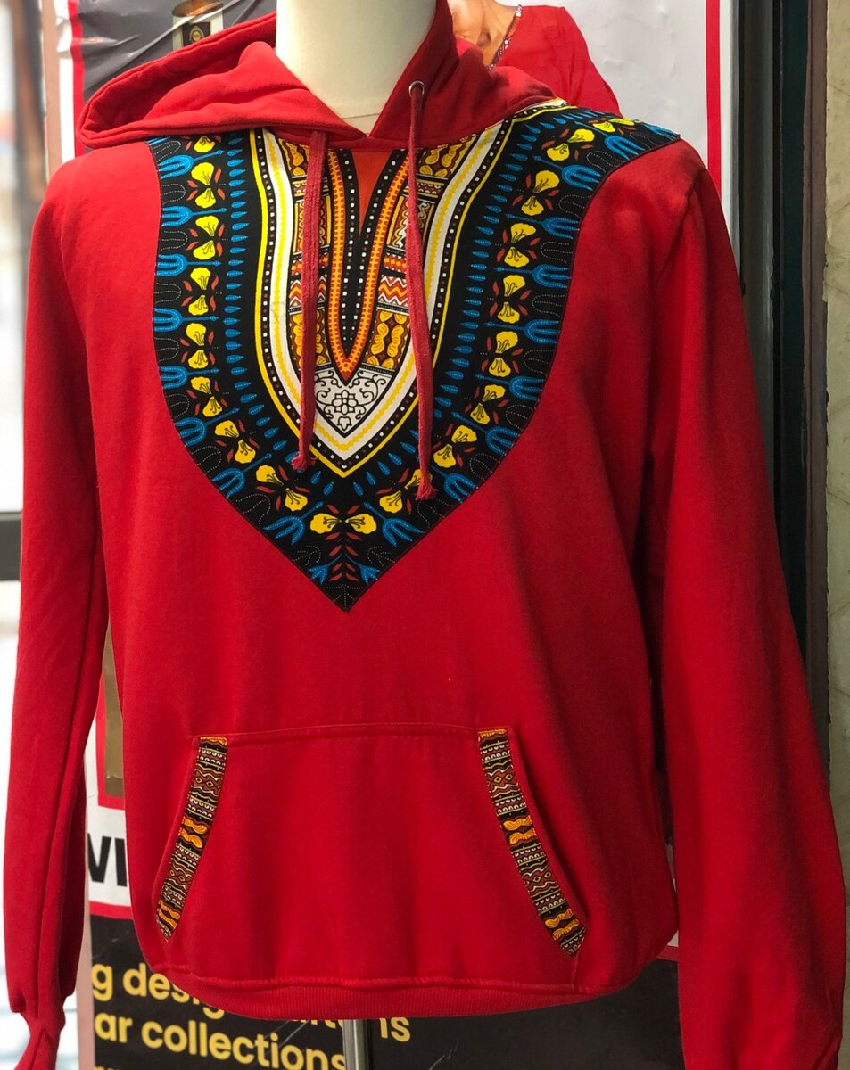 Hoodie with Dashiki design