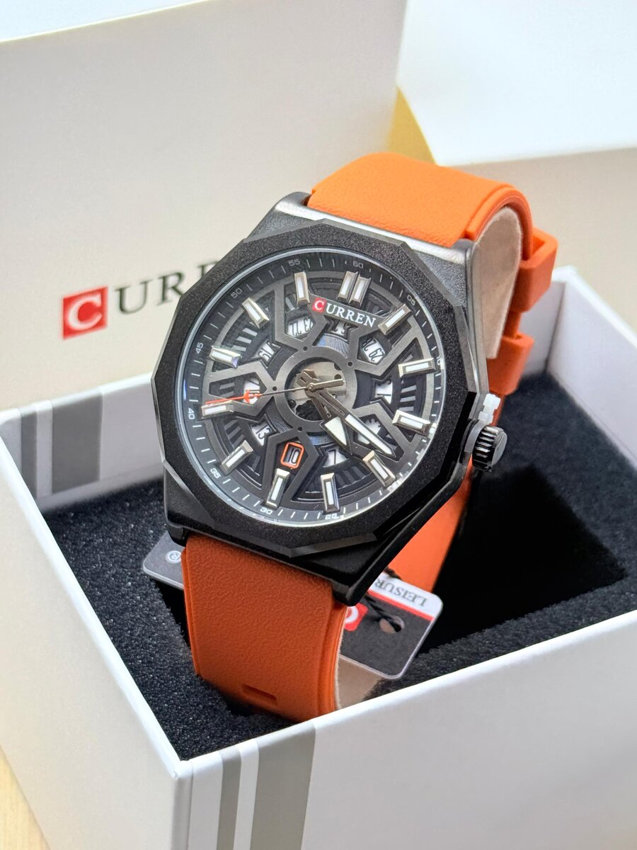 Montre Homme Curren Orange