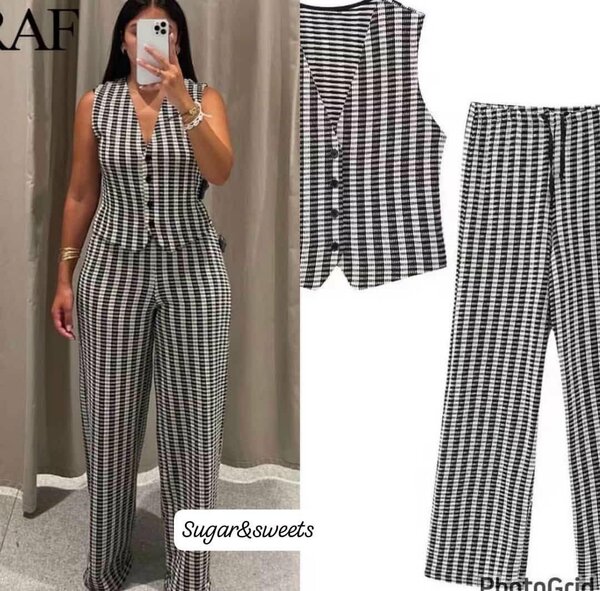 Combinaison Femme Carreaux Élégante