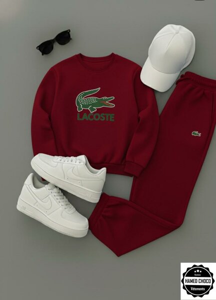 Ensemble sport Lacoste rouge