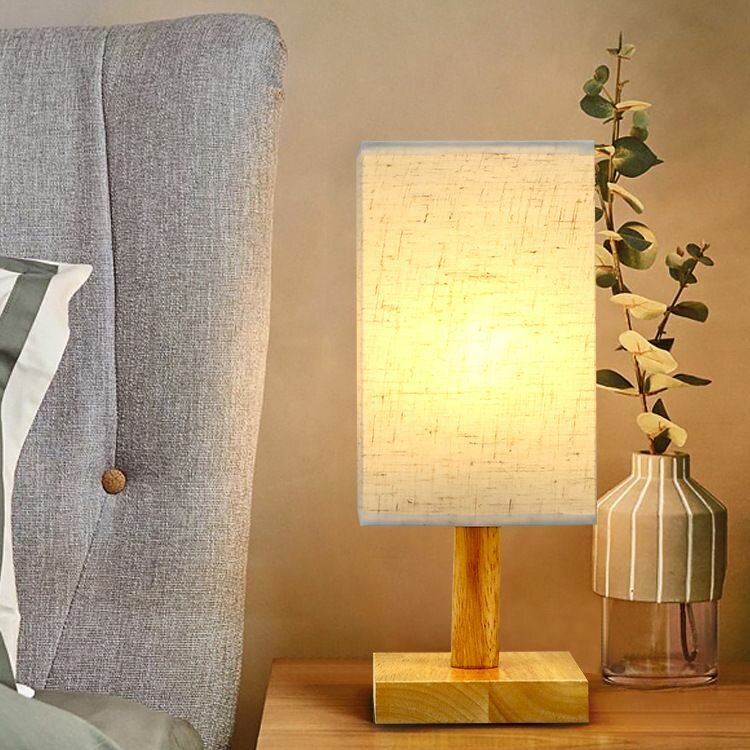 Lampe de chevet moderne en bois