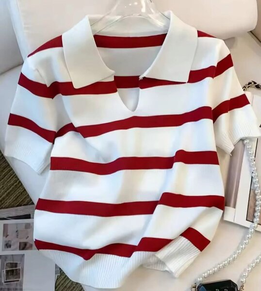 Polo rayé classique femme