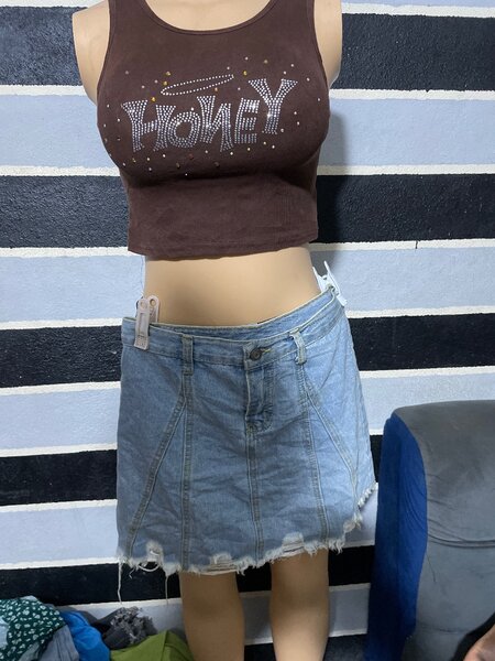 Jupe en jean décontractée