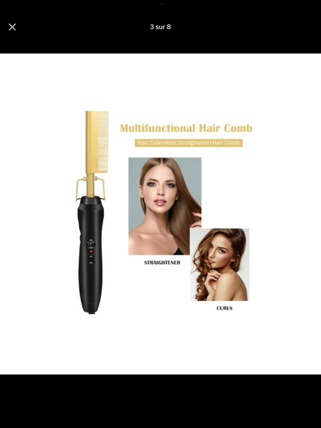 peigne chauffante en céramique
