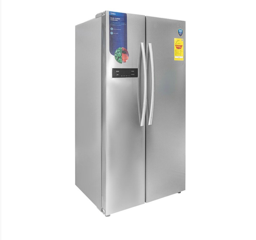 Midea Side By Side Fridge 510 Litres Silver