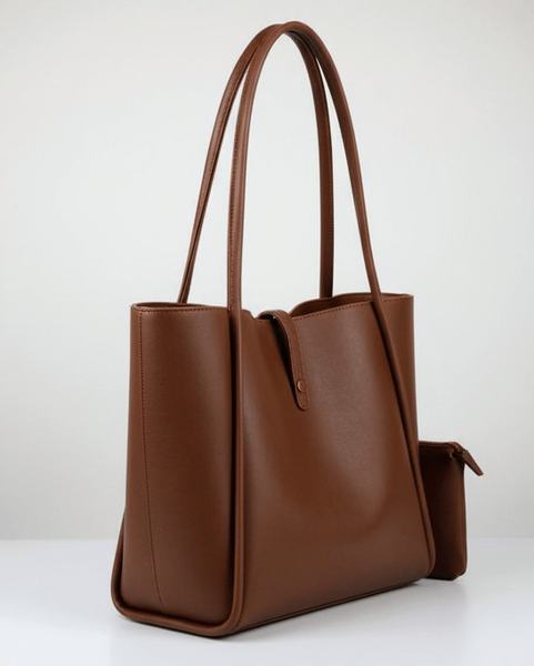 Sac à main en cuir marron élégant