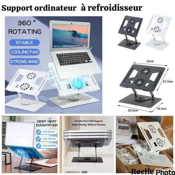 Support ordinateur rotatif 360°