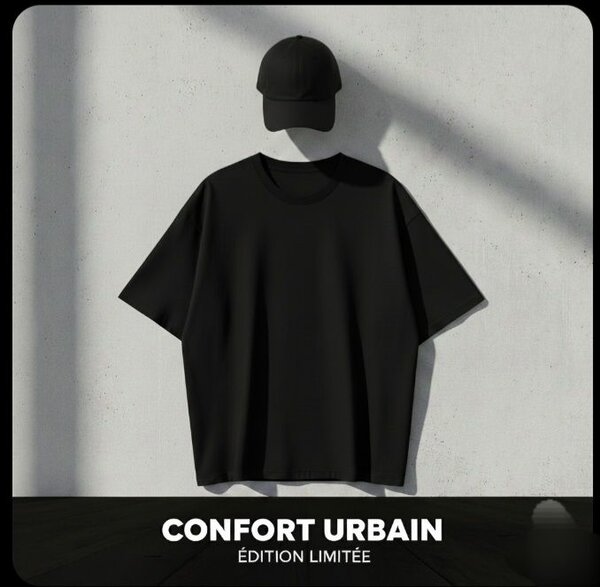 T-shirt noir + casquette offer
