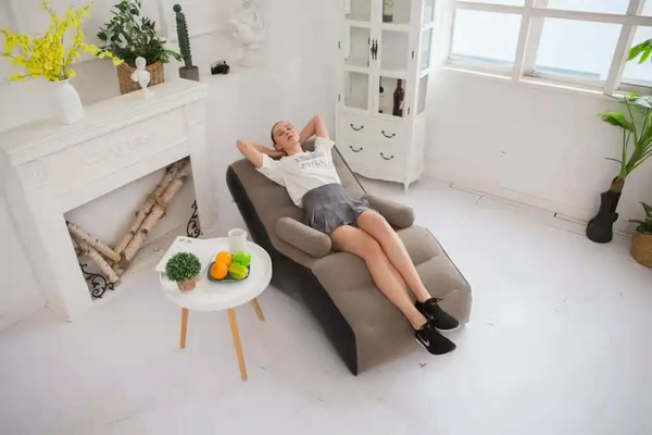 CANAPÉ LIT - CHAISE DE LUXE GONFLABLE+ POMPE ÉLECTRIQUE