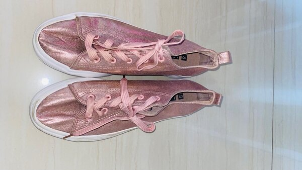 Pink sparkly shoes