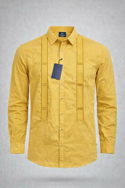 Chemise jaune manches longues