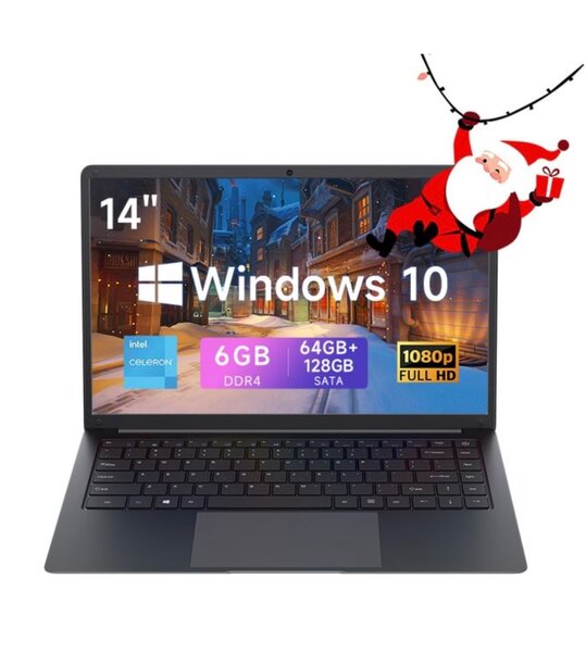 14 Inch Laptop Intel Celeron N3350 6GB RAM 192GB SSD Windows