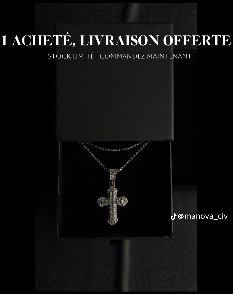 Bracelets et collier croix élégant