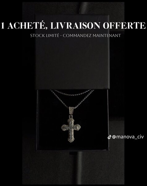 Bracelets et collier croix élégant