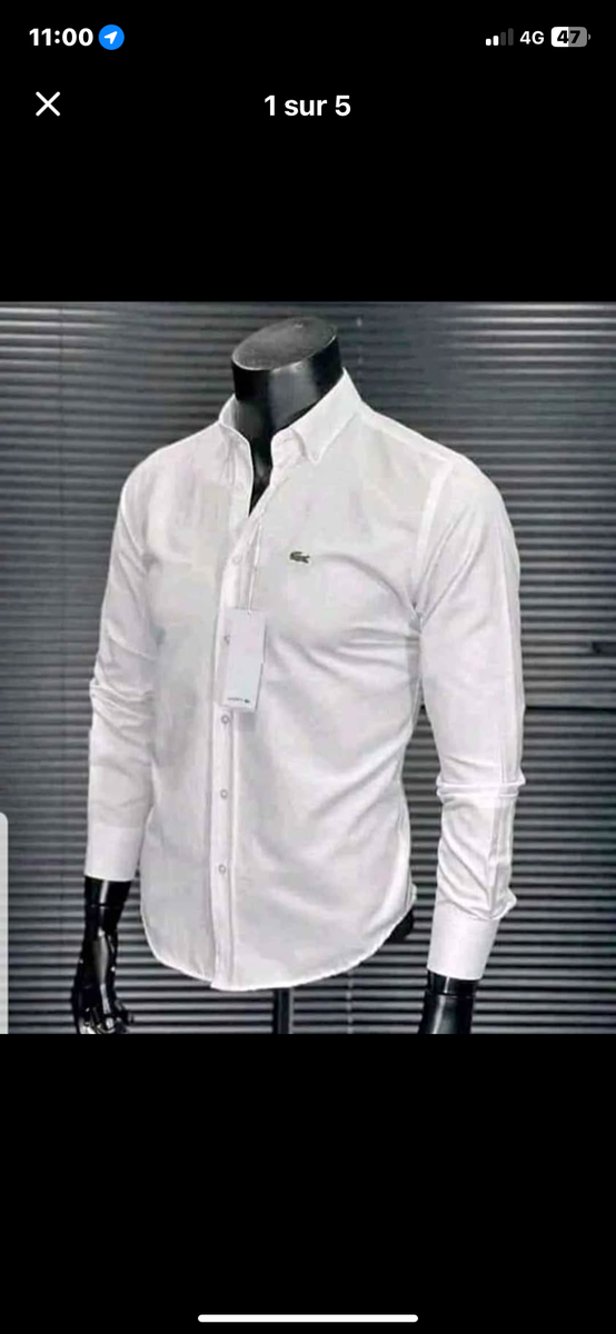 Chemise blanche élégante homme