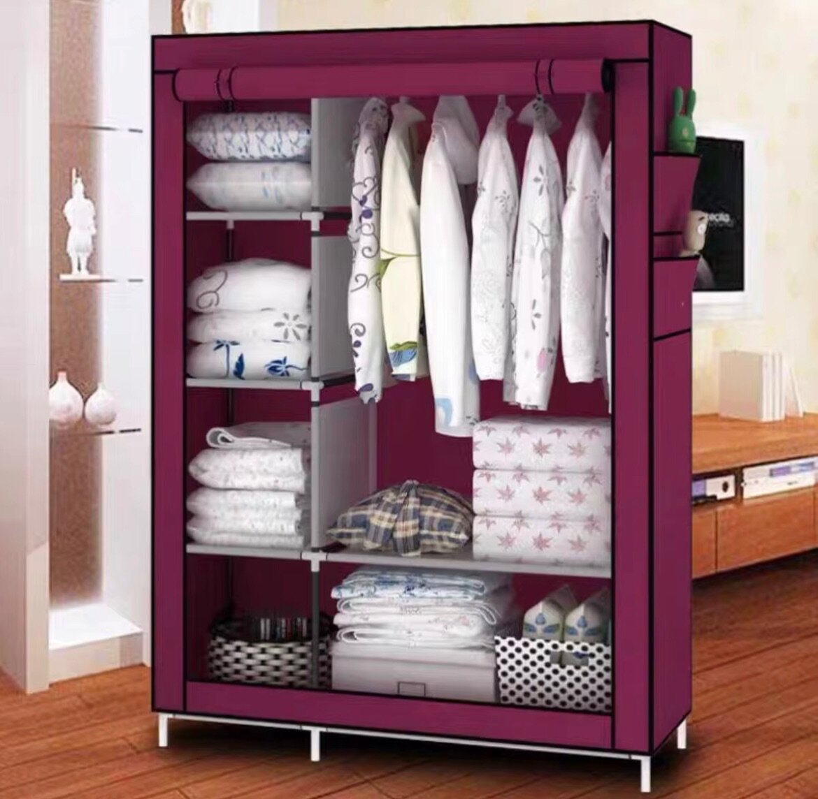 Armoire portable en tissu