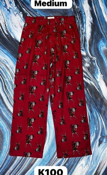 Women's cozy pajama pants red