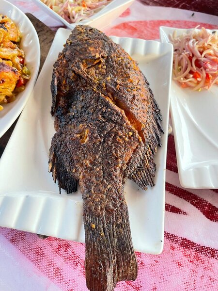 Poisson grillé braisé