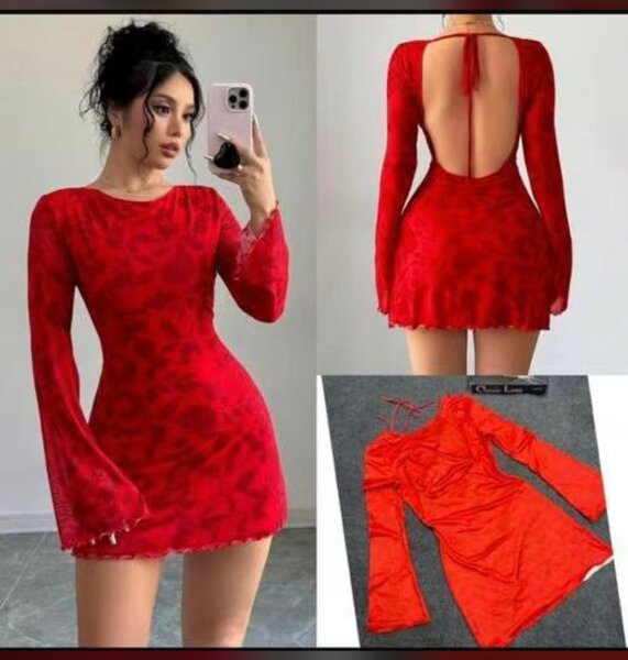 Robe moulante rouge élégante