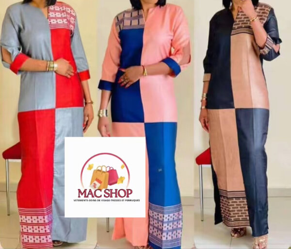 Robe élégante en patchwork