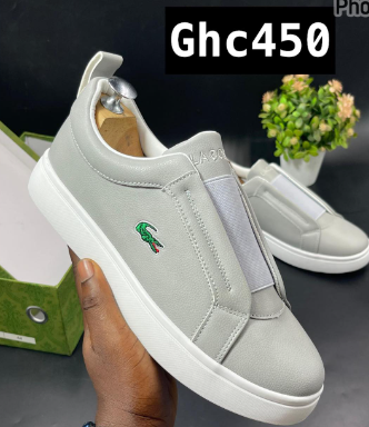 gray lacoste sneakers